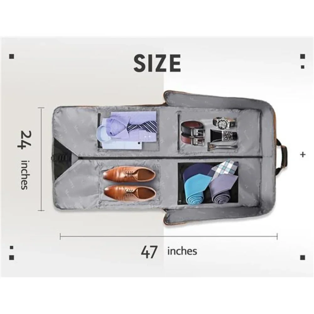 New Suit Carry On Garment Bag for Travel, Suit Bag with Detachable